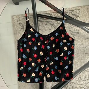 Madewell Black floral camisole - 00